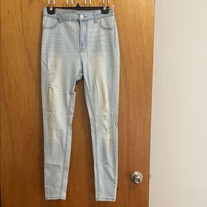 Light Blue Distressed Women Jeans